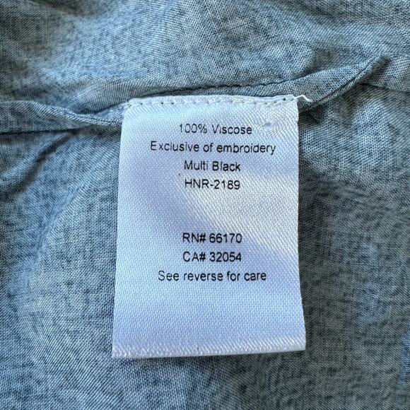 Hemant & Nandita Long Sleeve Split Neck Mini Dress Shawl Print - Picture 6 of 11